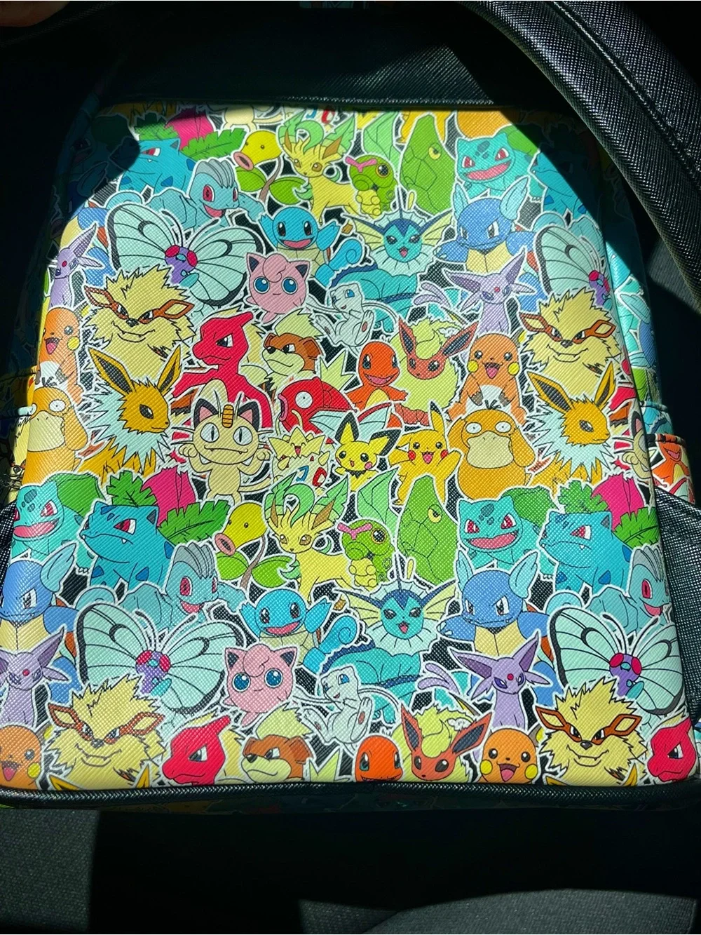 NWOT Loungefly Rainbow Ombre Pokemon Gen 1 Multicolor Mini Backpack Eeveelutions